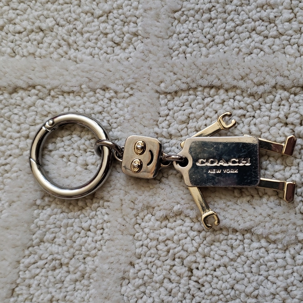 Coach robot bag charm stainless steel